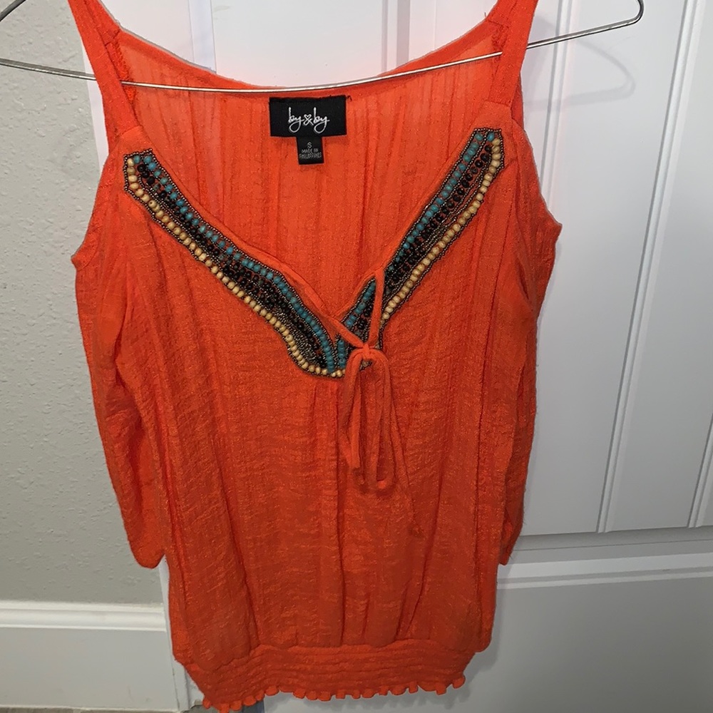Orange blouse